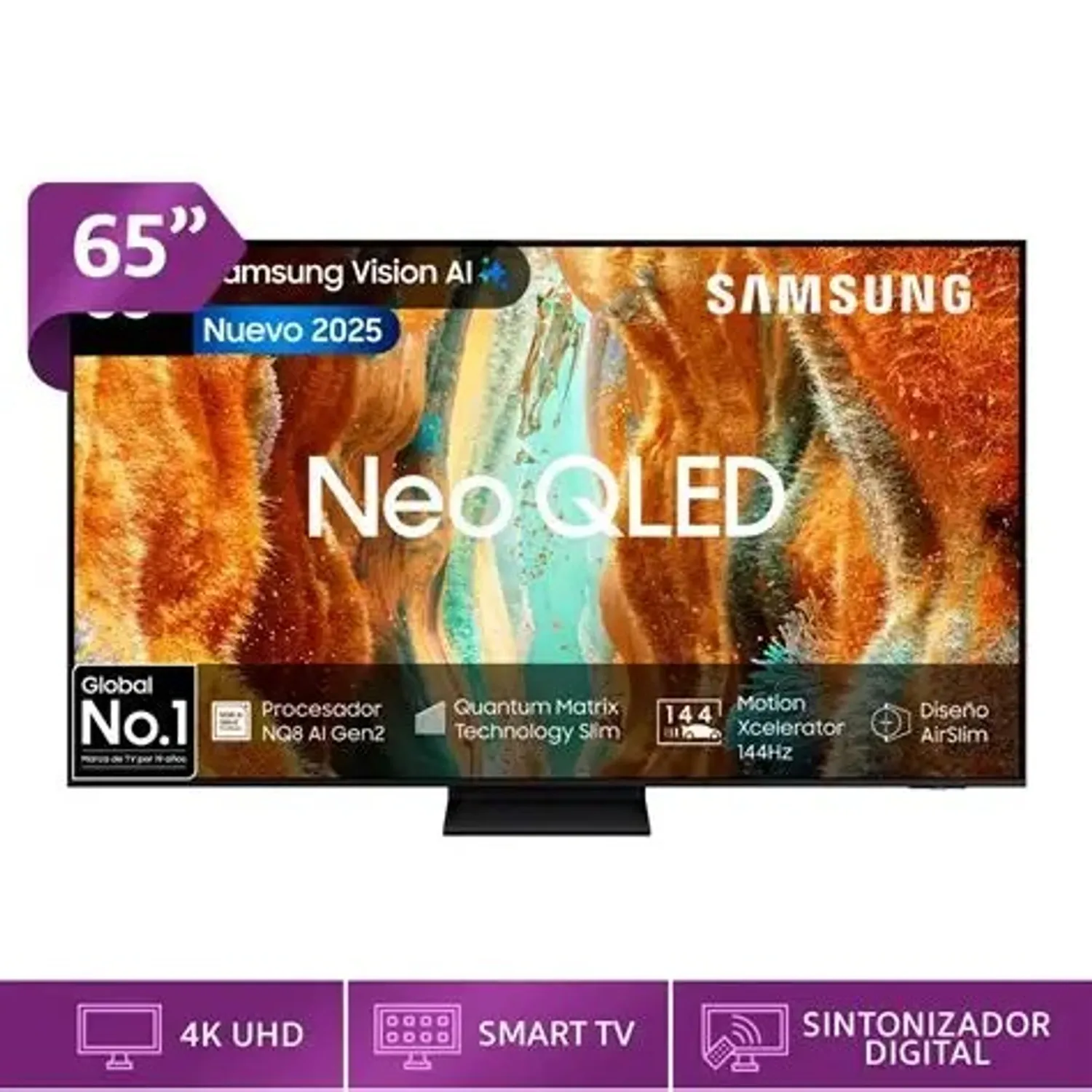 Televisor Samsung 65 Neo QLED 4K QN70F Vision AI Smart TV 2025